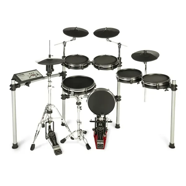 Hybrid Pro E-Drum Set, Elektronisches Schlagzeug, Gewebefelle, Stereo Mesh-Pads