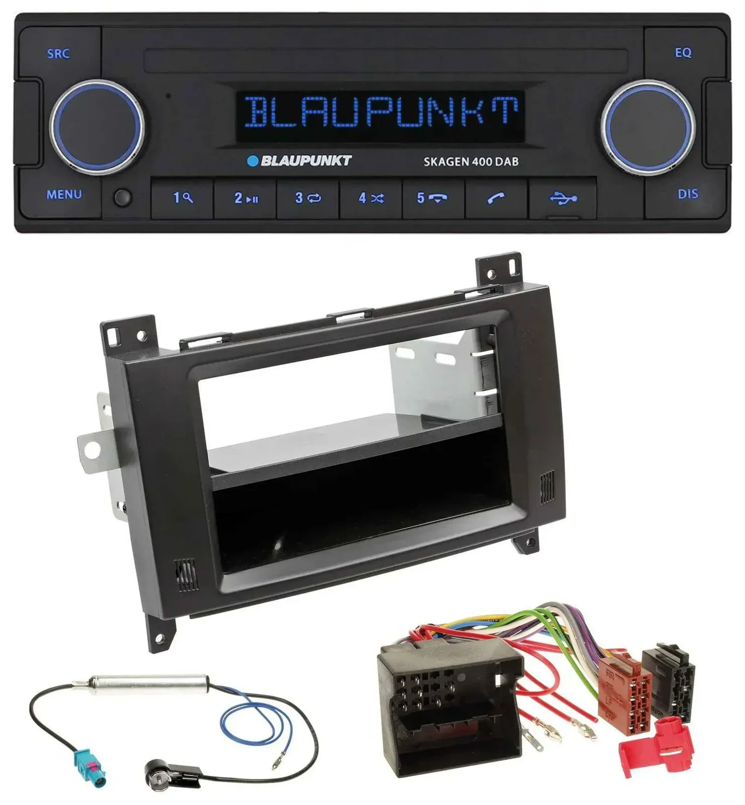 Blaupunkt DAB USB Bluetooth MP3 Autoradio für Mercedes Viano Vito 06-14 schwarz