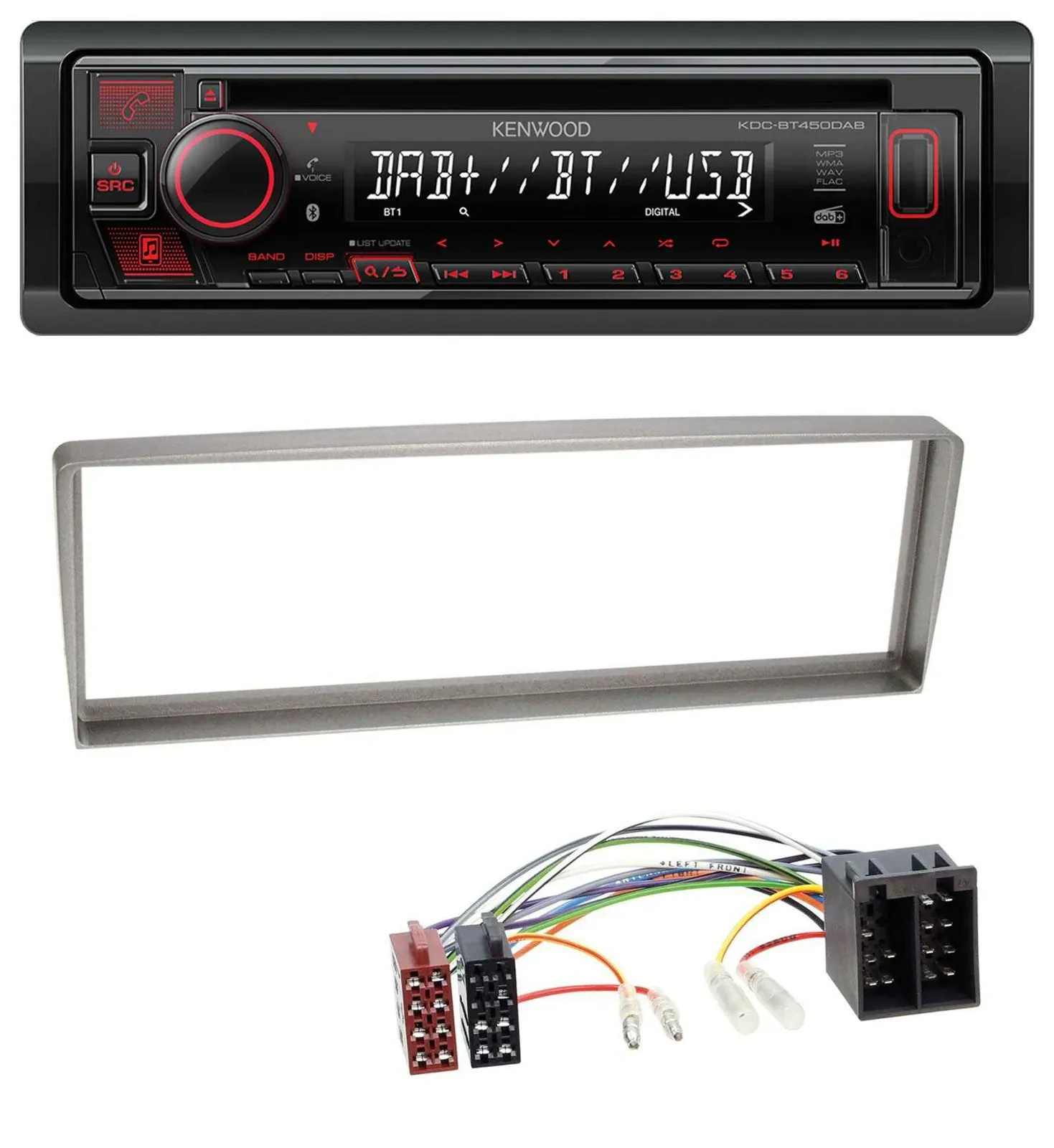 Автомагнитола для Alfa Romeo 156 (2003–2005) Kenwood CD/MP3, USB, Bluetooth, DAB