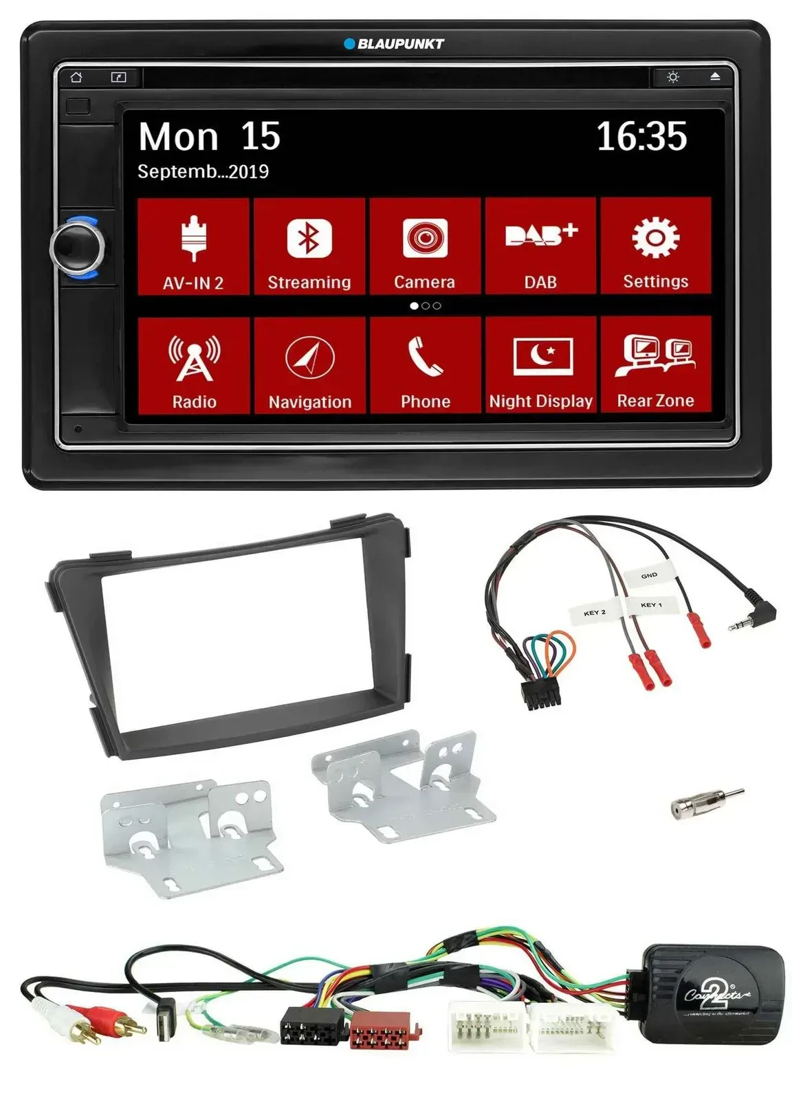 Blaupunkt Lenkrad DAB TMC 2DIN USB Bluetooth Navigation für Hyundai i40 11-19 AU