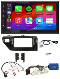 Kenwood Lenkrad USB DAB 2DIN Bluetooth Autoradio für Toyota Hilux 2015-2020