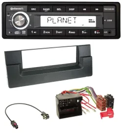 Continental USB 1DIN AUX DAB MP3 Autoradio für BMW 5er (E39) X5 (E53) Quadlock