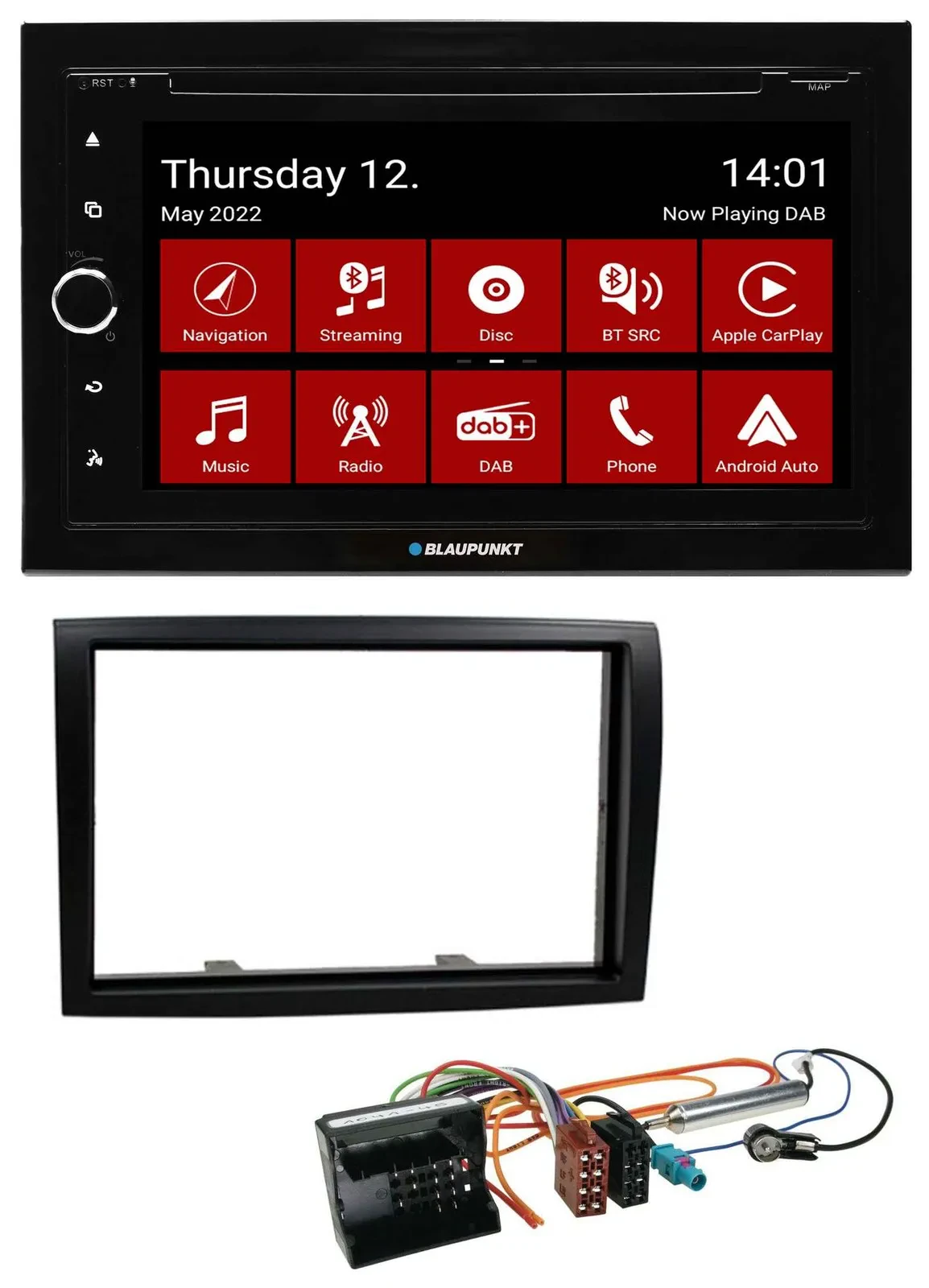 Blaupunkt MP3 DVD Bluetooth DAB 2DIN USB Autoradio für Citroen Jumper 06-11 schw
