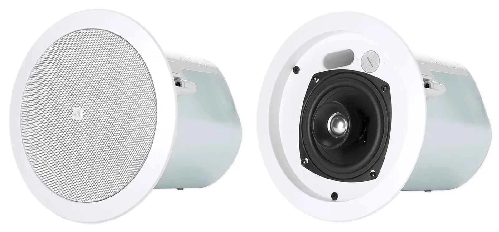 2) JBL Control 24CT 4" 70v Commercial Restaurant/Bar/Cafe White Ceiling Speakers