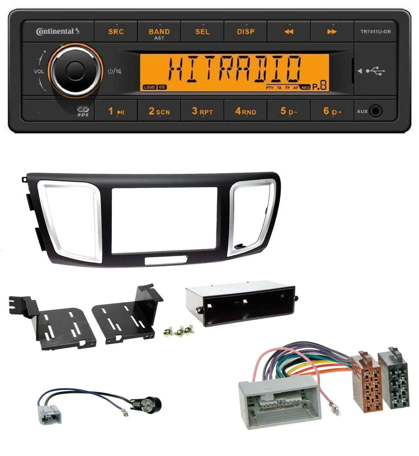 Автомагнитола для Honda Accord (с 2011) Continental 1DIN USB/AUX MP3
