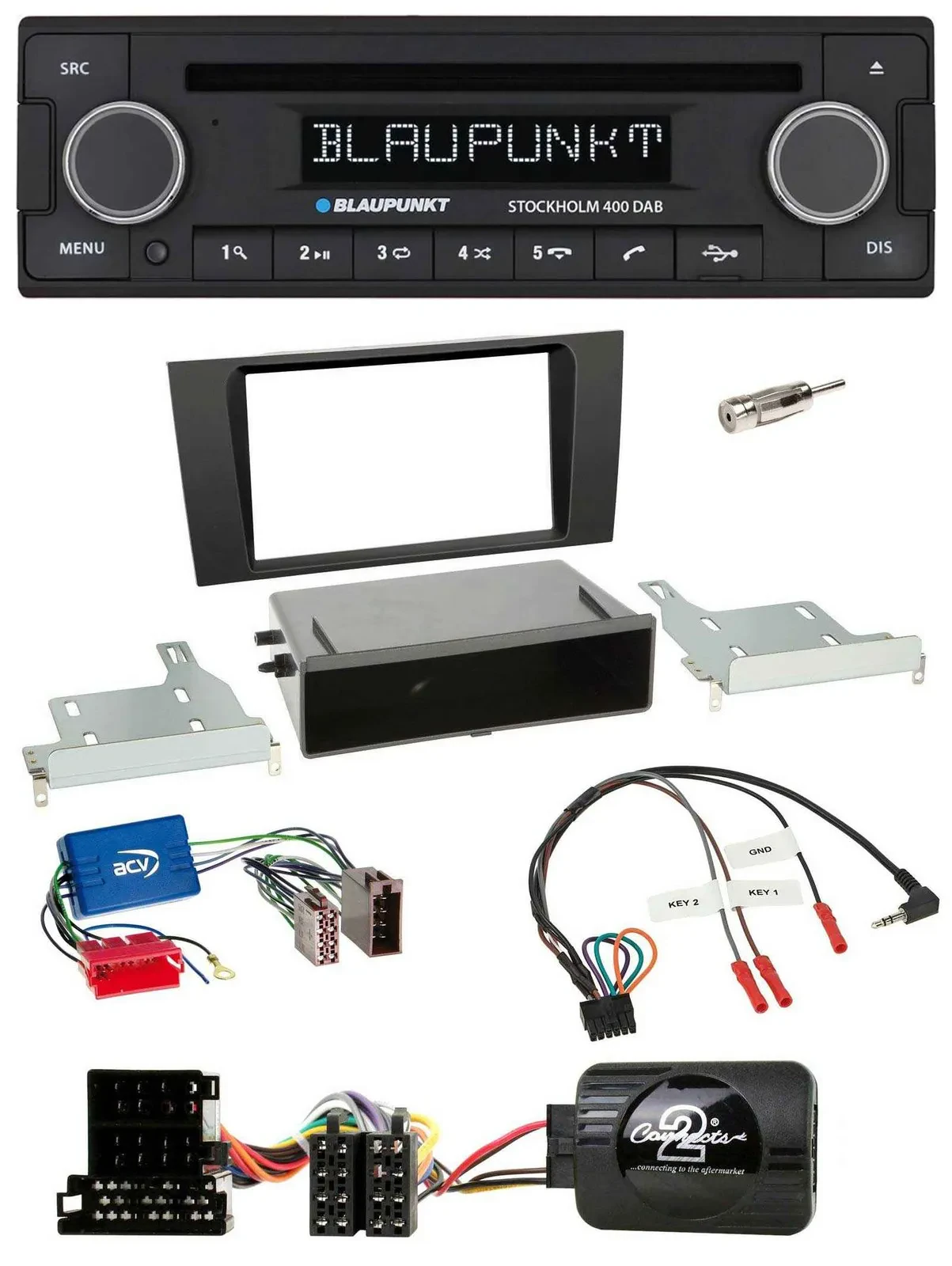 Автомагнитола для Audi A4 B5 Blaupunkt Bluetooth DAB CD USB 1999–2001