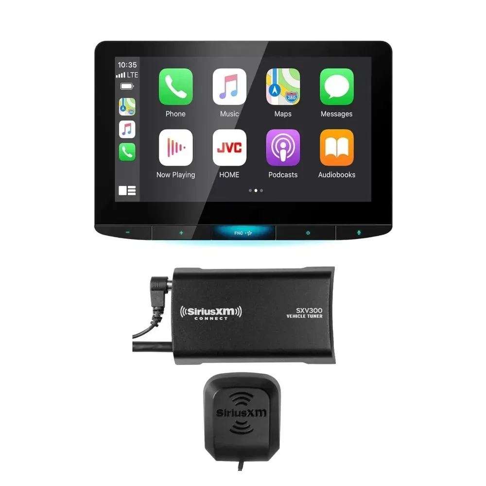 Автомагнитола JVC KW-Z1000W 10.1" сенсорный экран, 2 DIN (набор, SiriusXM SXV300v1)