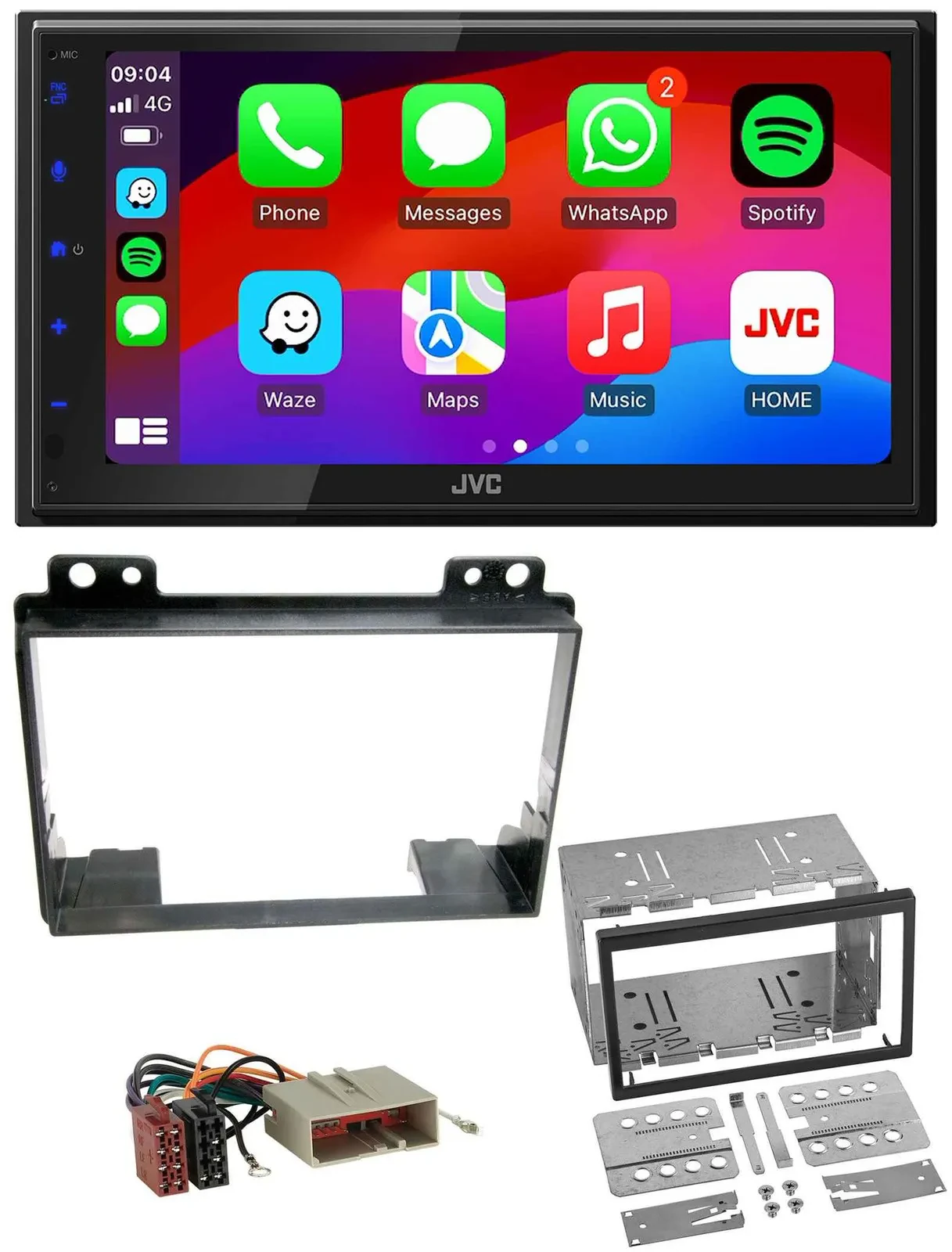 JVC Bluetooth USB MP3 2DIN DAB Autoradio für Ford Fiesta 03-05 Fusion 02-05