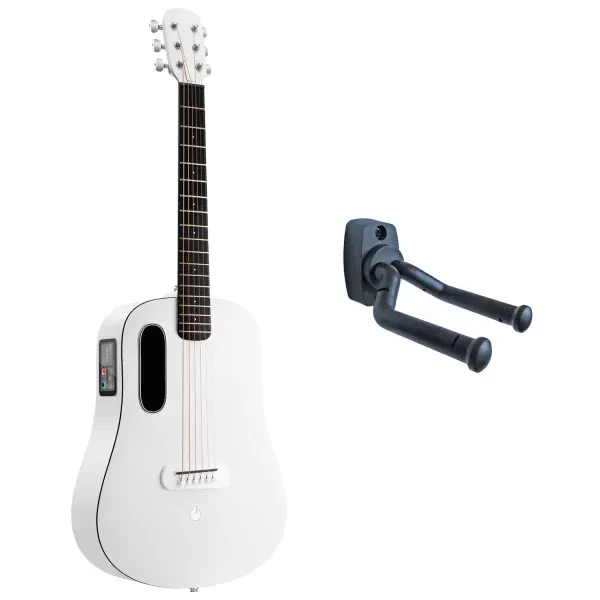 Lava Music Gitarre ME Play 36 Zoll Frost White mit Wandhalterung