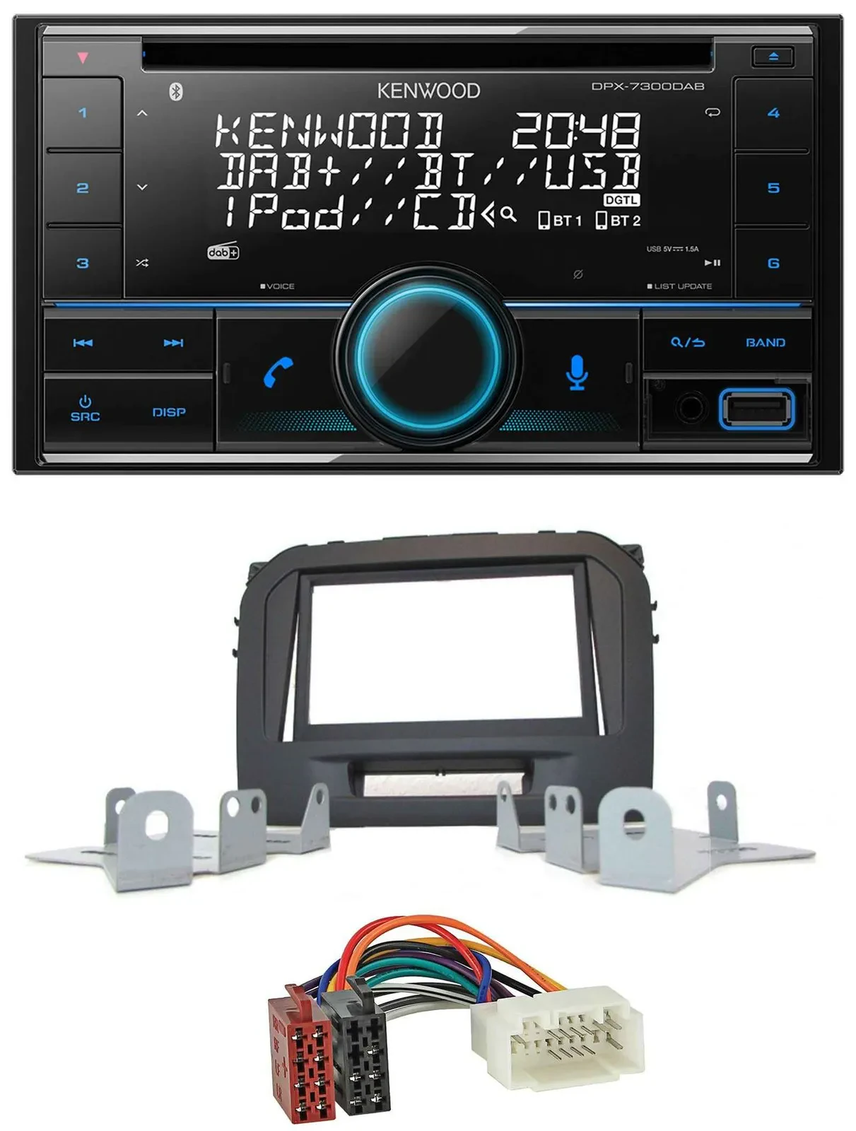 Kenwood CD 2DIN DAB USB MP3 Bluetooth Autoradio für Suzuki Vitara LY ab 04/2015