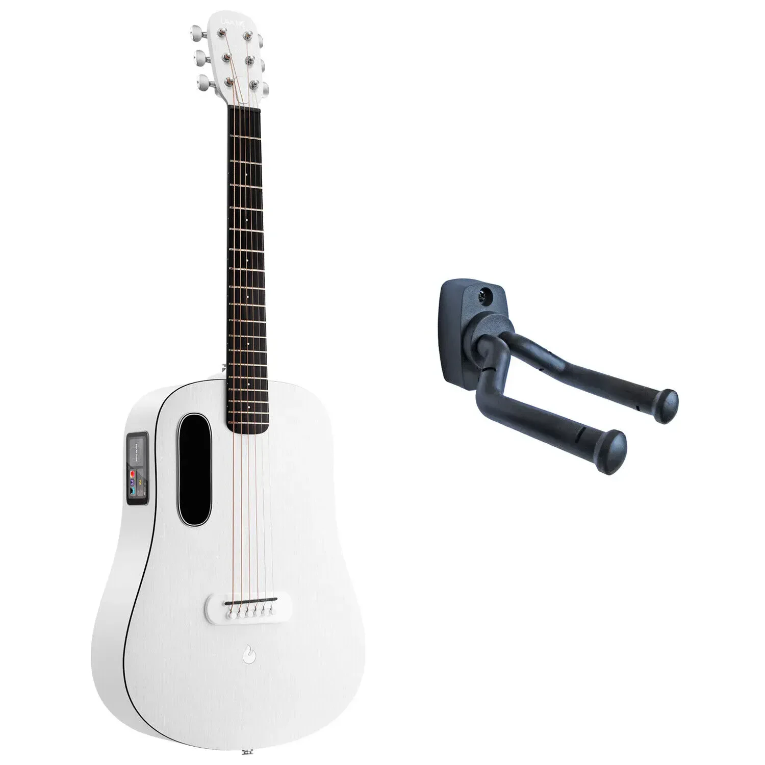 Акустическая гитара Lava Music ME Play 36" белый (Frost White) с настенным держателем