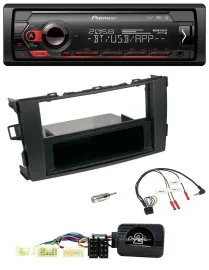 Автомагнитола Pioneer USB DAB Bluetooth для Toyota Auris 2007–2011, черная, с поддержкой управления с руля