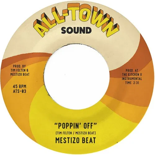 Виниловая пластинка Mestizo Beat - Poppin' Off (Tan) [New 7" Vinyl] Colored Vinyl