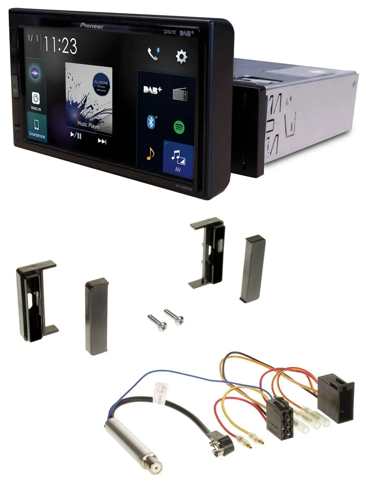 Pioneer DAB MP3 Bluetooth USB Autoradio für Audi TT (1998-2006) - ISO