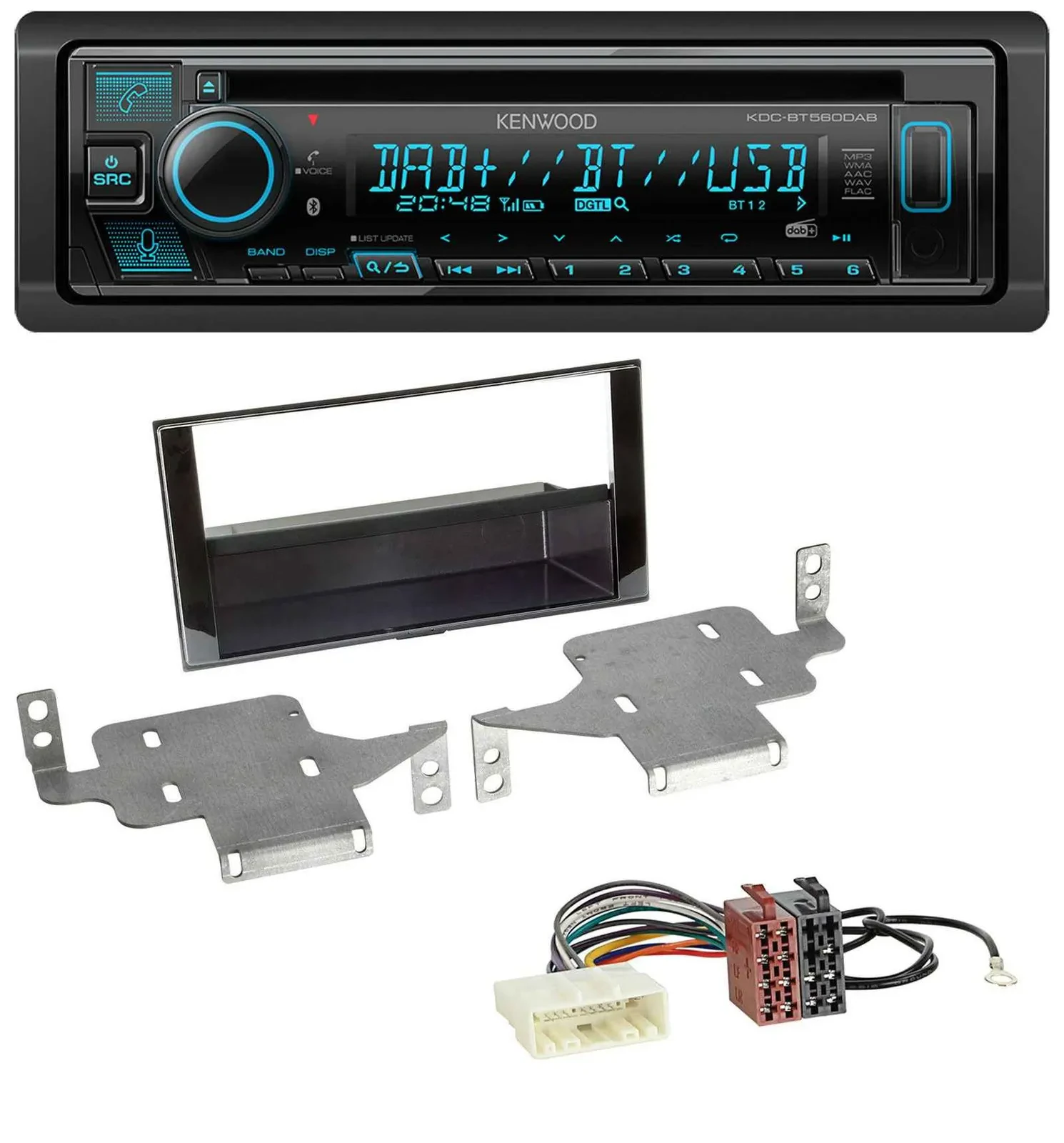 Автомагнитола для Nissan Juke Kenwood Bluetooth, DAB, CD/MP3, USB (с 2014)