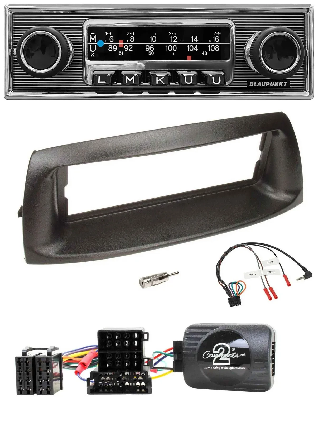 Blaupunkt USB Lenkrad Bluetooth DAB Autoradio für Fiat Punto 1999-2005