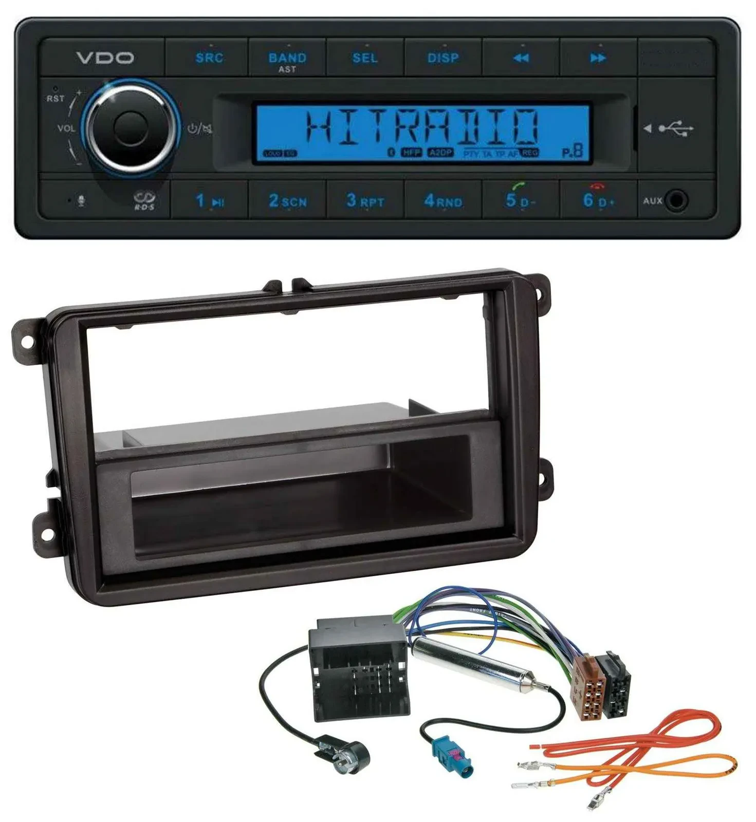 VDO AUX Bluetooth USB MP3 Autoradio für VW Caddy Golf V VI Jetta ab 03