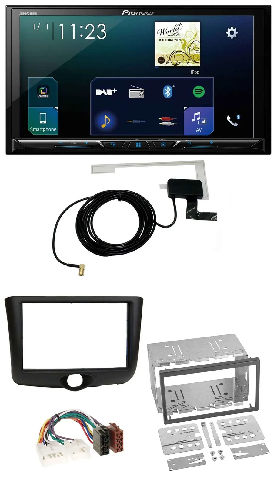 Автомагнитола для Toyota Yaris (1999–2003) Pioneer 2-DIN DAB, USB, MP3, Bluetooth