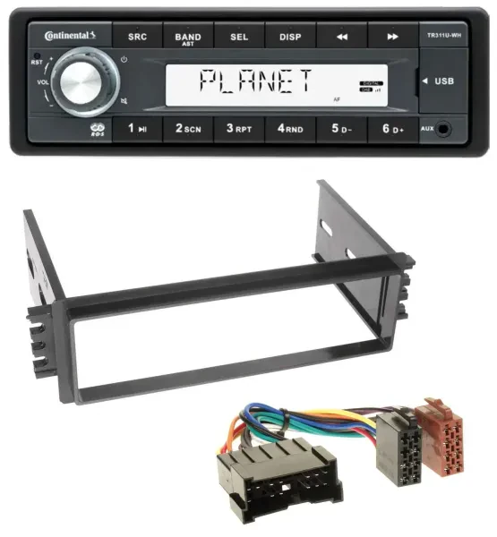 Continental USB MP3 AUX 1DIN Autoradio für Hyundai Accent (2002-2005)