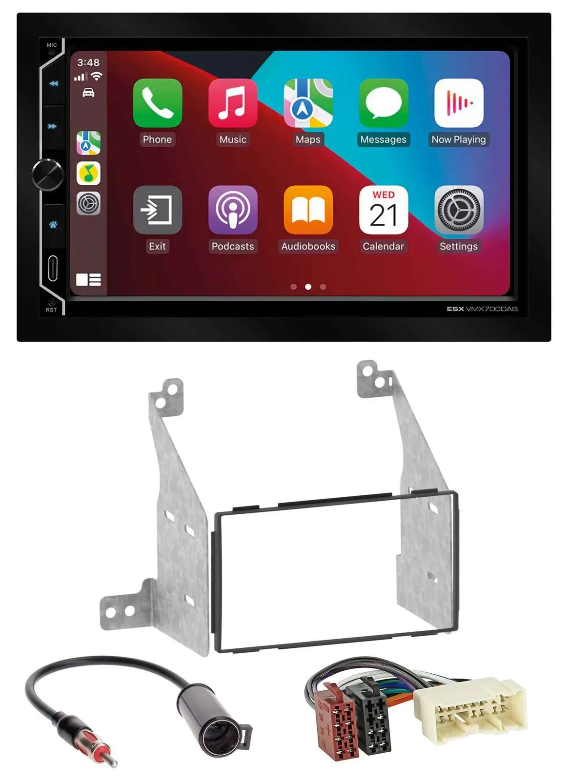 Автомагнитола ESX 2DIN, DAB, USB, MP3, Bluetooth для Nissan Pathfinder (2004–2007)