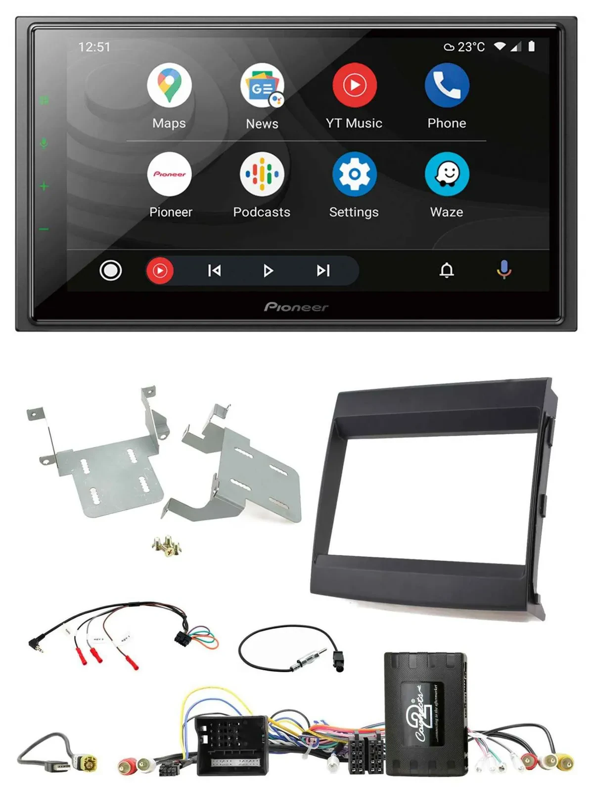 Pioneer USB 2DIN DAB Lenkrad Bluetooth Autoradio für Porsche Cayenne 11-16 Infoa