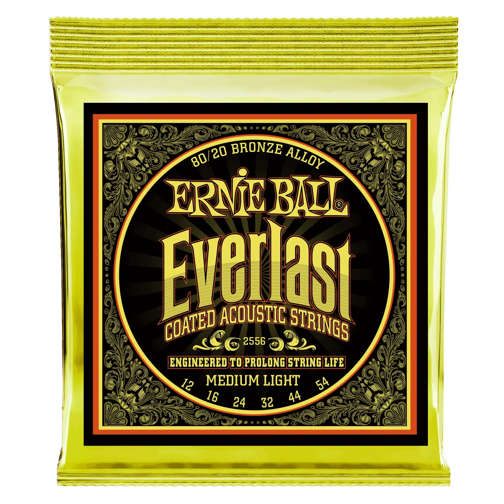 Струны для акустической гитары Ernie Ball 2556 Everlast 80/20 Bronze Medium Light 12-54