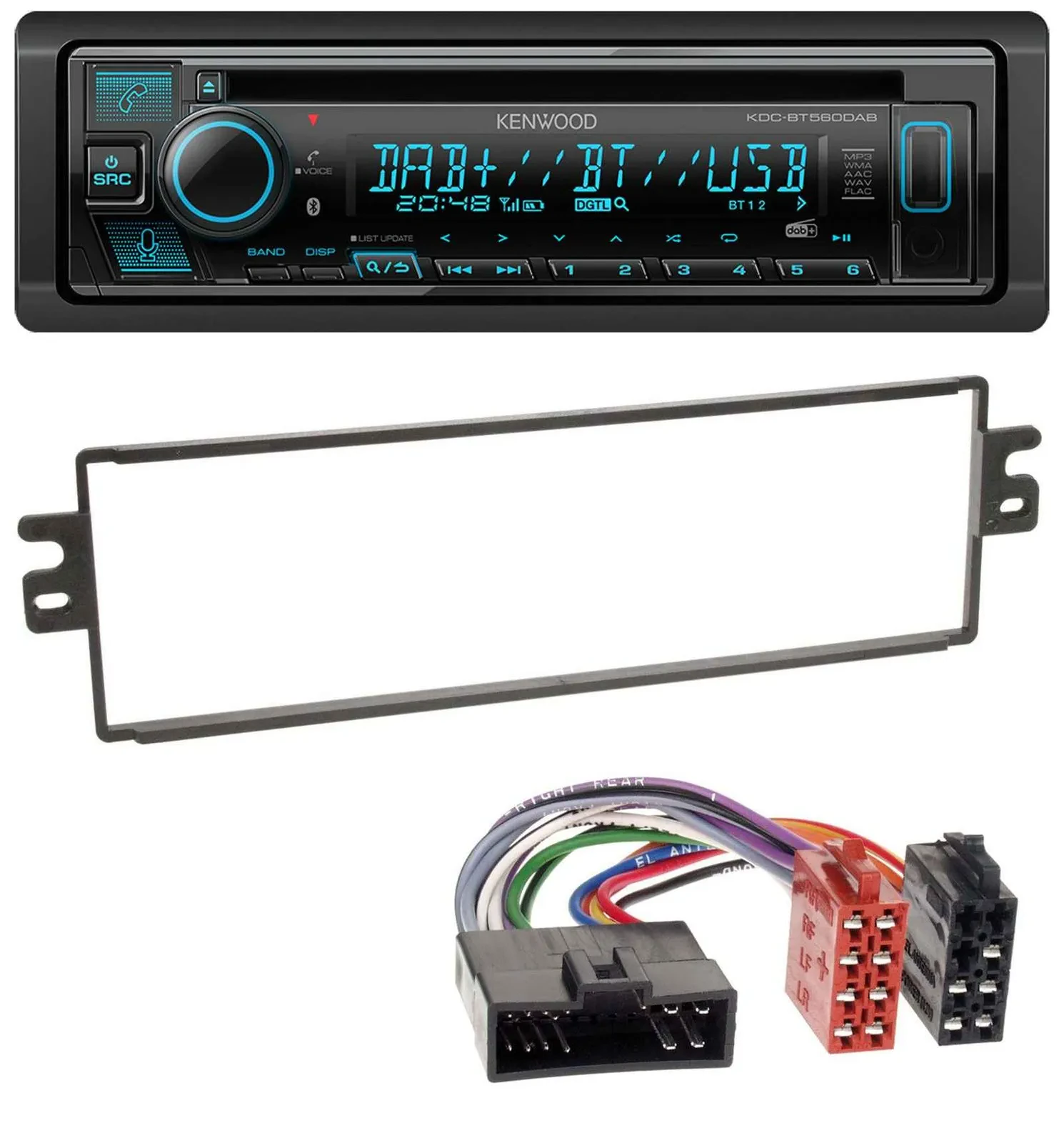 Автомагнитола для Kia Rio/Clarus/Carens до 2002 Kenwood Bluetooth, DAB, CD, MP3, USB