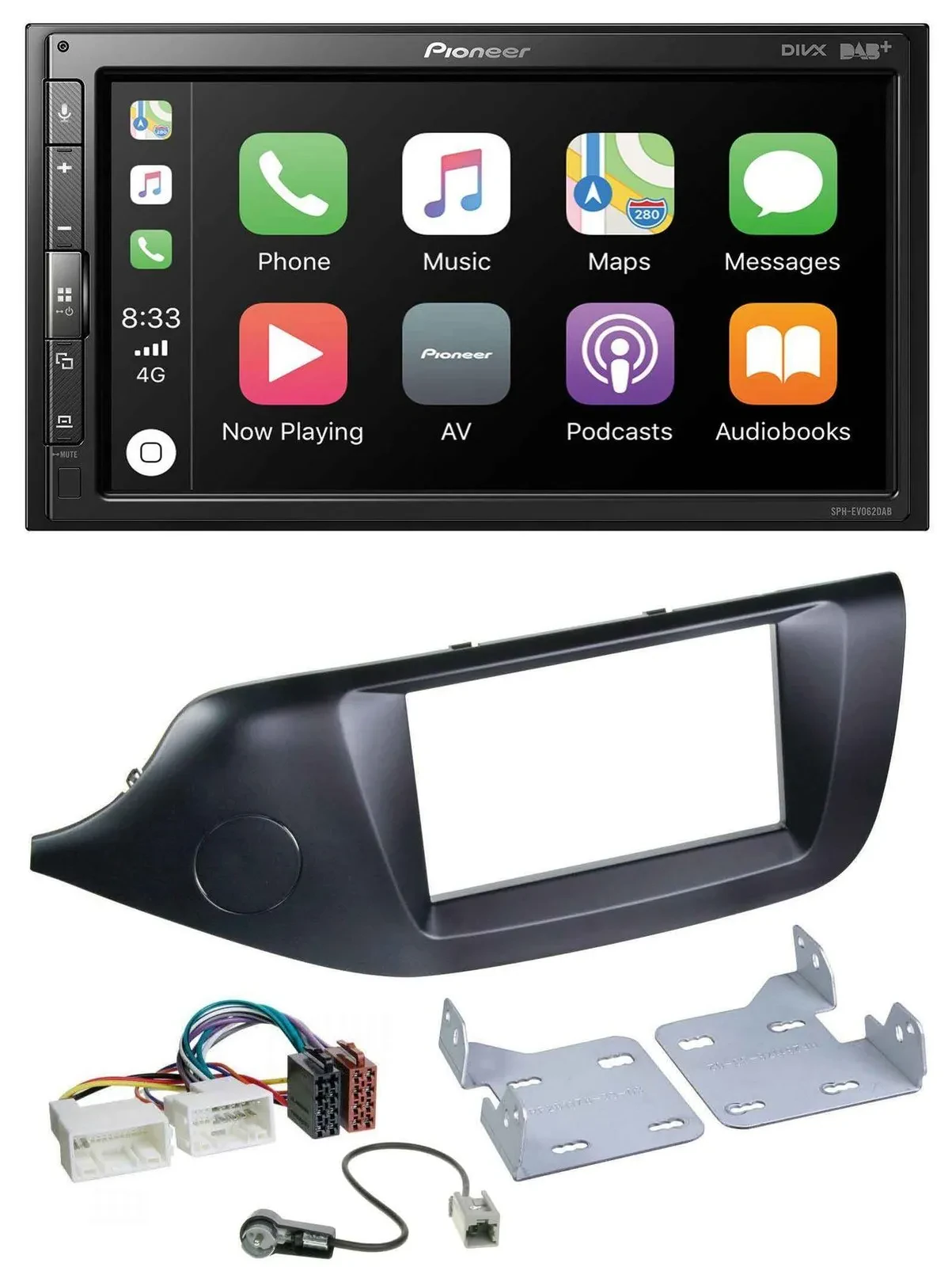 Pioneer USB MP3 DAB 2DIN Bluetooth Autoradio für Kia Ceed (ab 12) schwarz