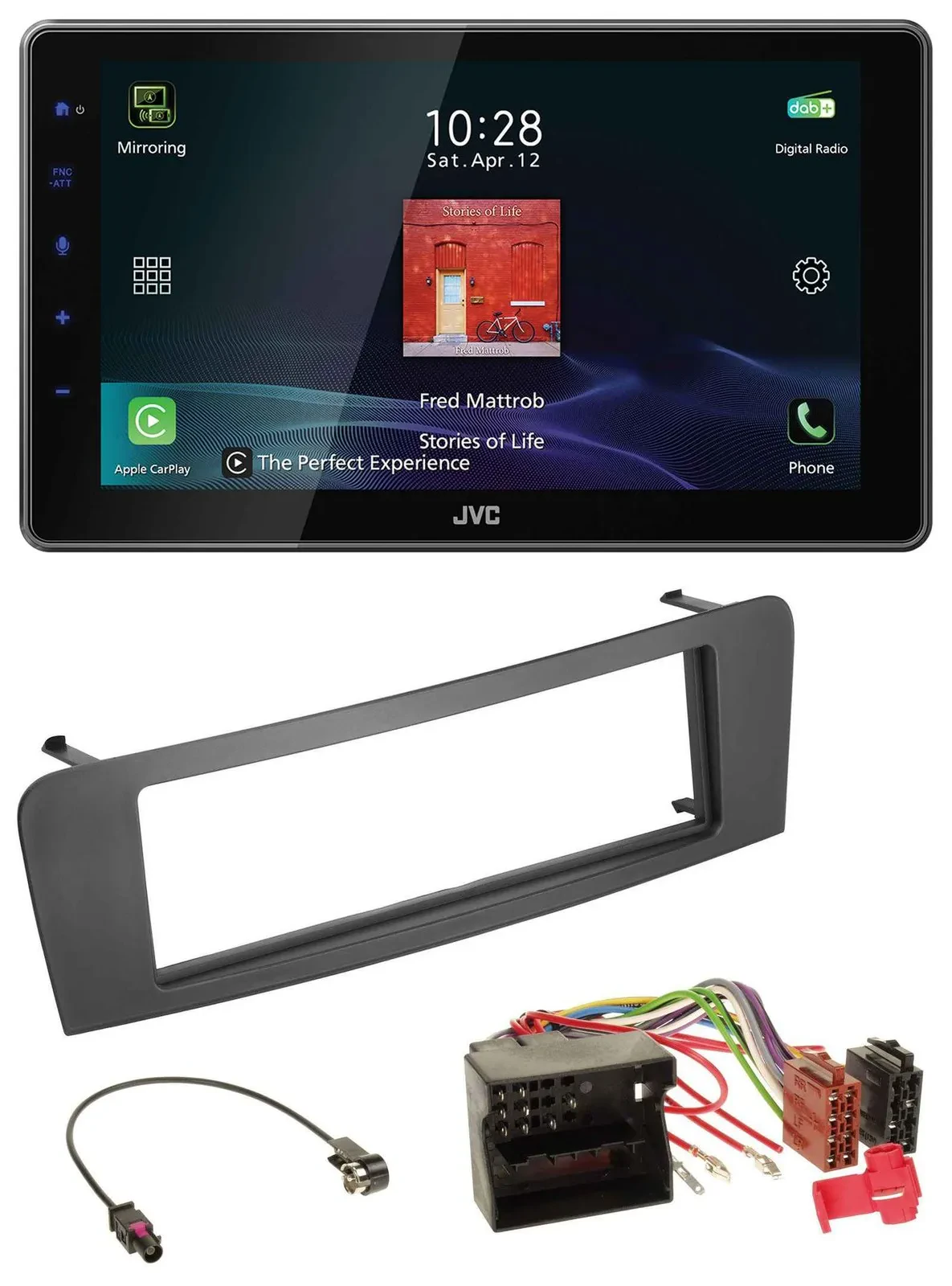 JVC DAB MP3 Bluetooth USB Autoradio für Mercedes A-Klasse W176 B-Klasse W242 CLA
