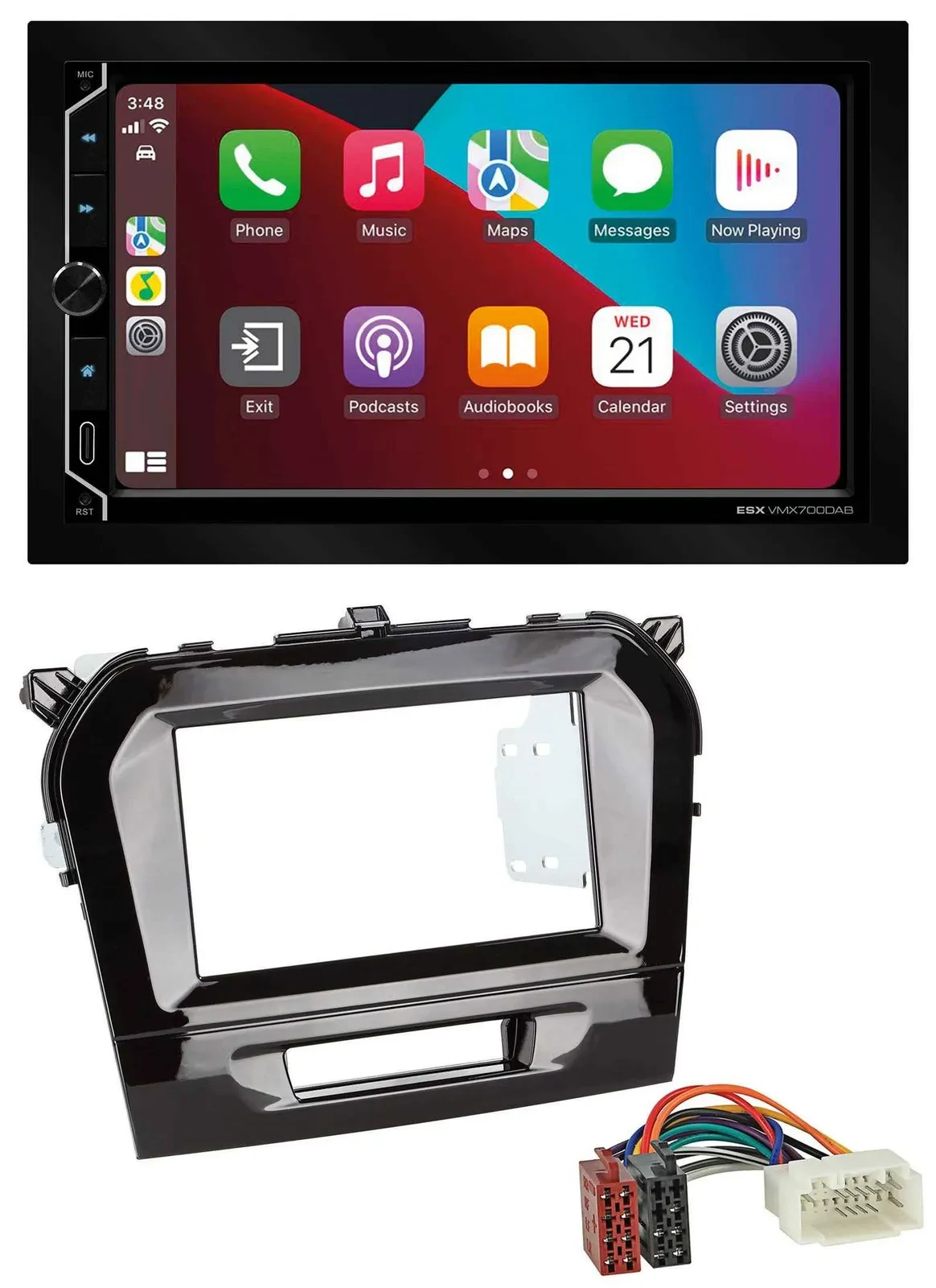 ESX 2DIN DAB USB MP3 Bluetooth Autoradio für Suzuki Vitara (ab 2015)