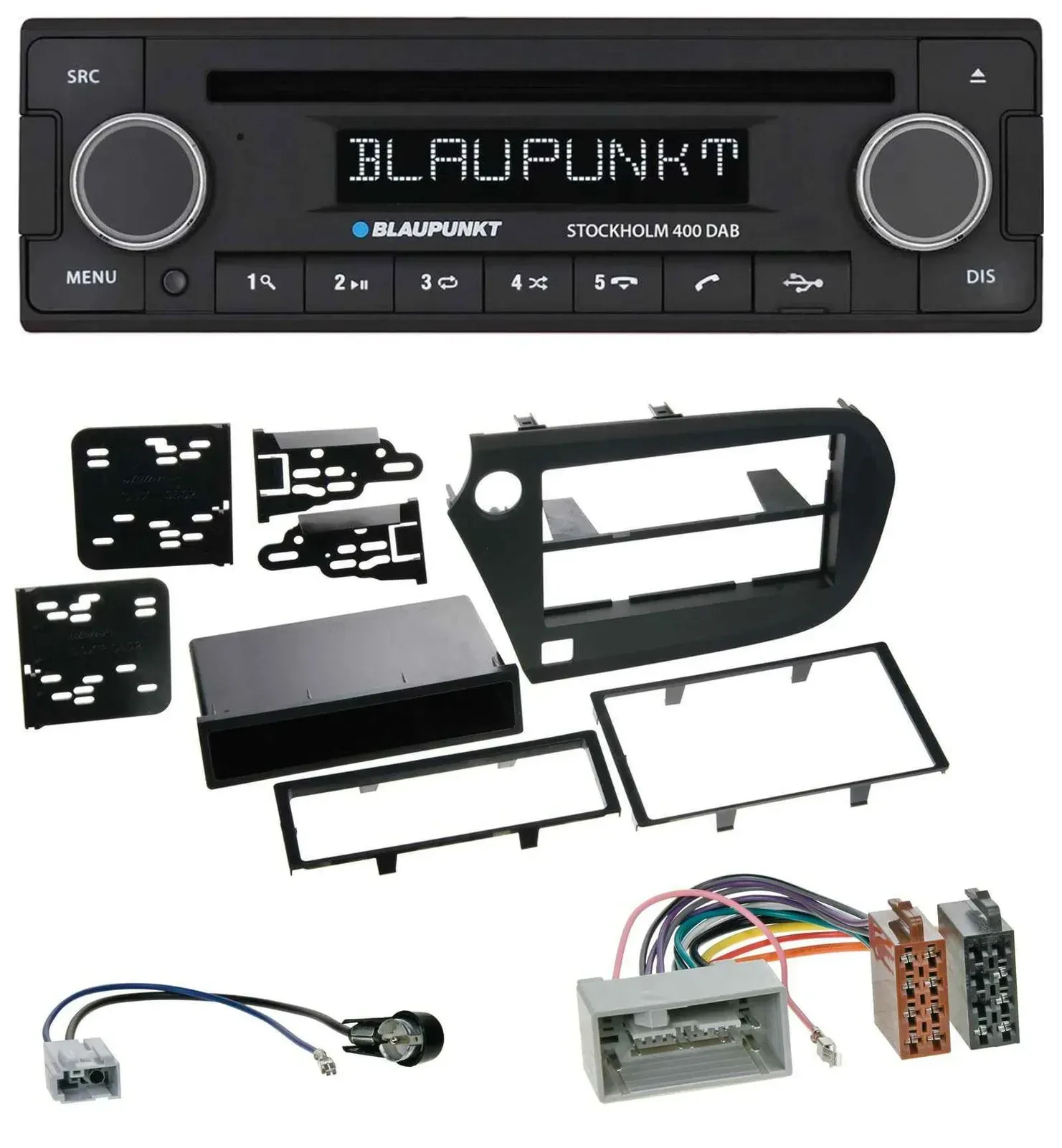 Blaupunkt MP3 Bluetooth DAB CD USB Autoradio für Honda Insight (ZE2, 2009-2013)