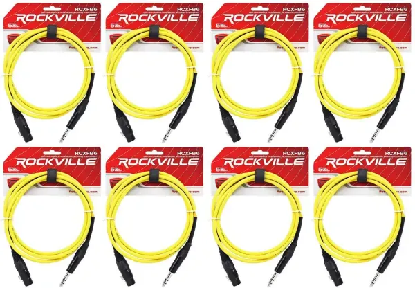 Коммутационный кабель Rockville RCXFB6Y Yellow 1.8 м (8 штук)