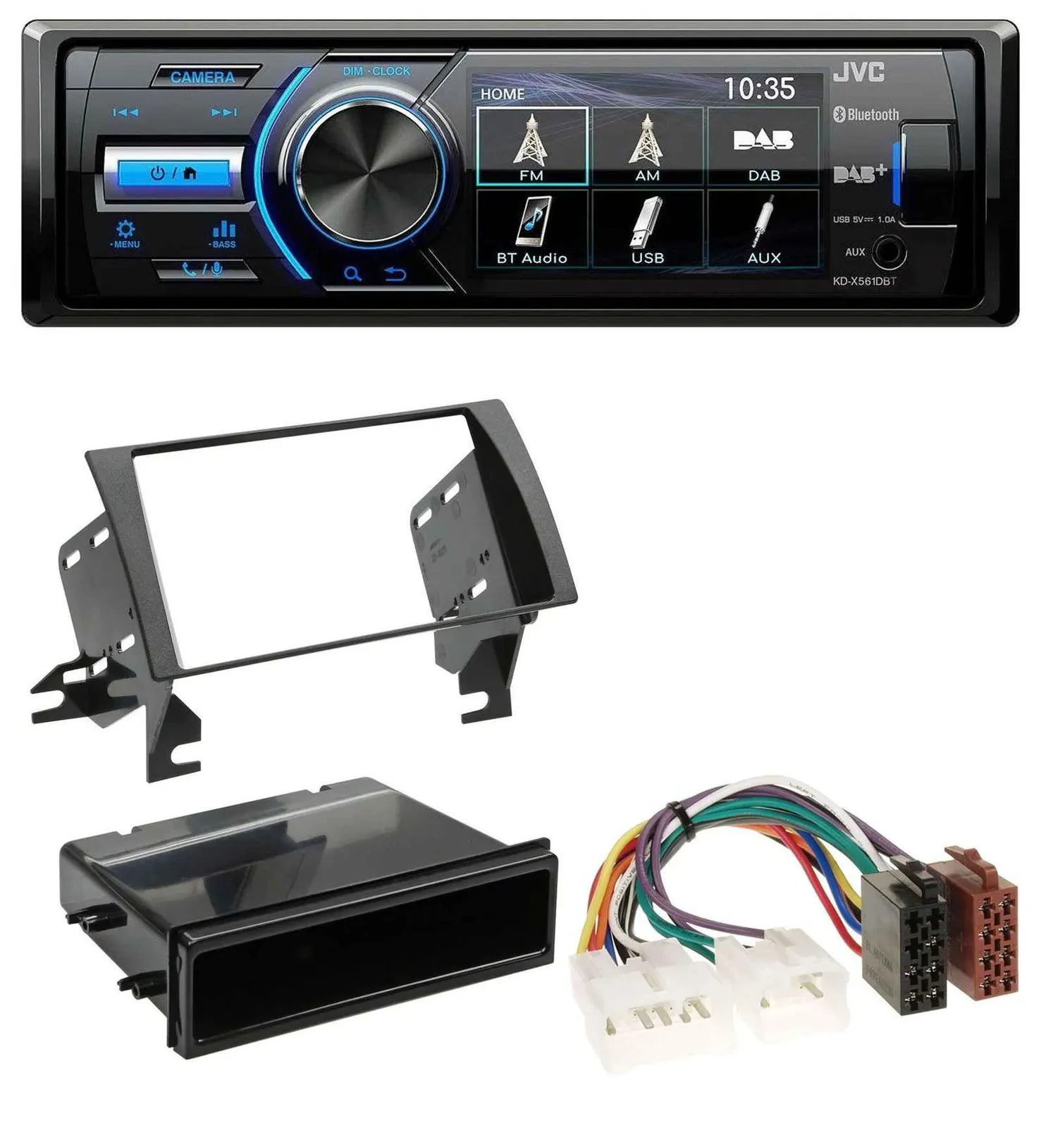 Автомагнитола для Toyota Camry (2002–2006) JVC Bluetooth, MP3, USB, DAB
