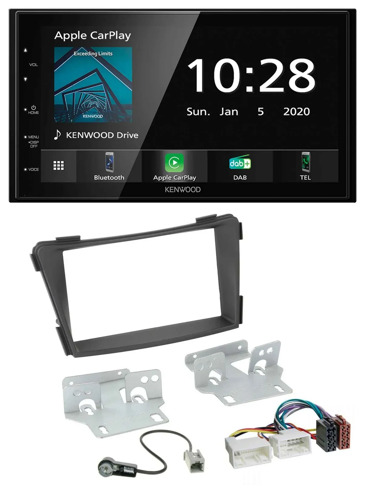 Kenwood Bluetooth MP3 DAB USB 2DIN Autoradio für Hyundai i40 VF ab 2011 schwarz