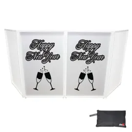 ProX XF-SNYTOAST New Year's Party Toast Black on White DJ Facade Scrims Pair ...