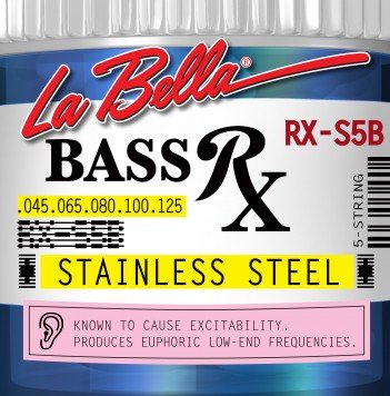 Струны для 5-струнной бас-гитары La Bella RX-S5B 45-125