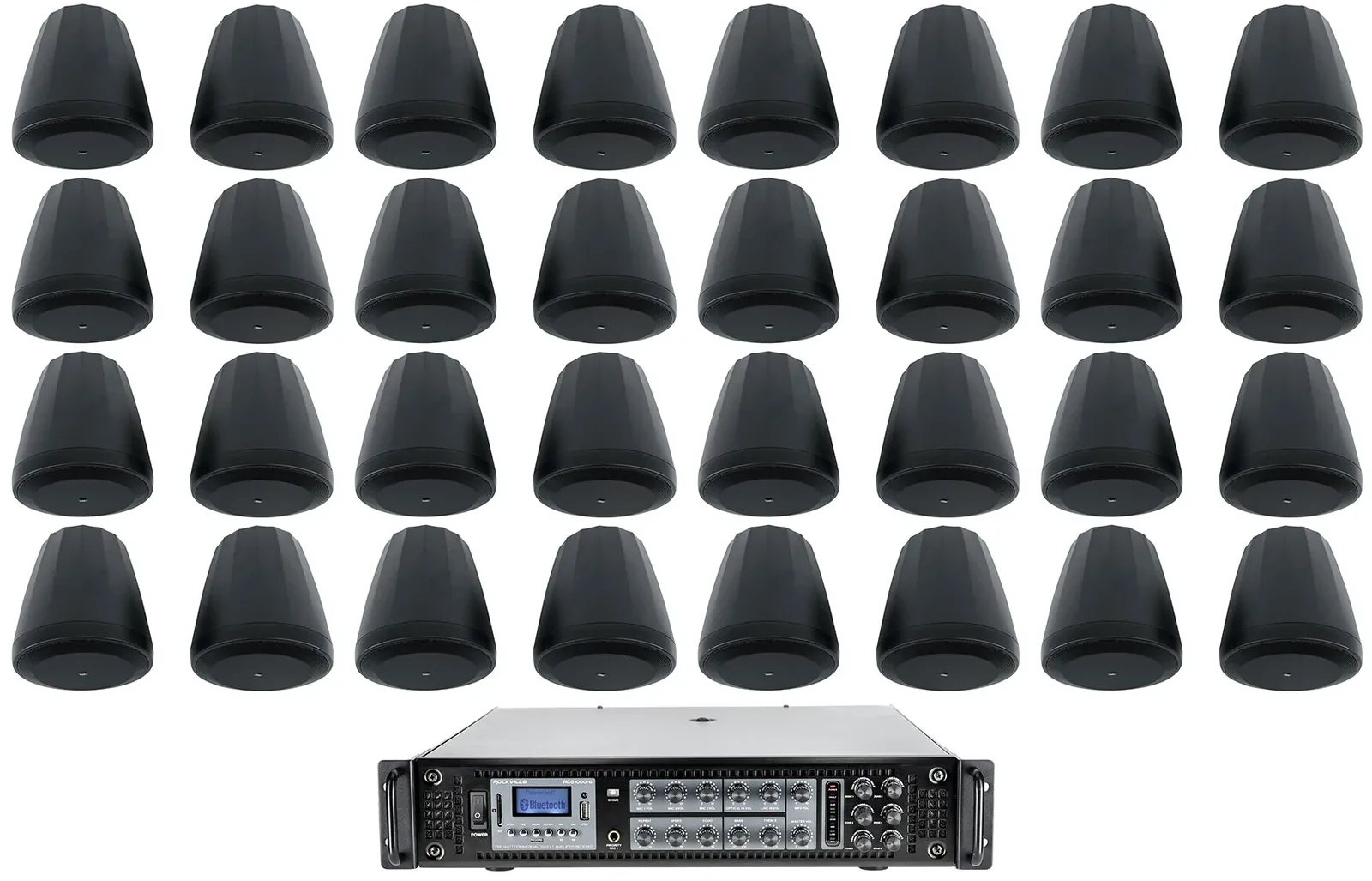 Потолочная акустика JBL Control 64P/T Black с усилителем (32 штуки)