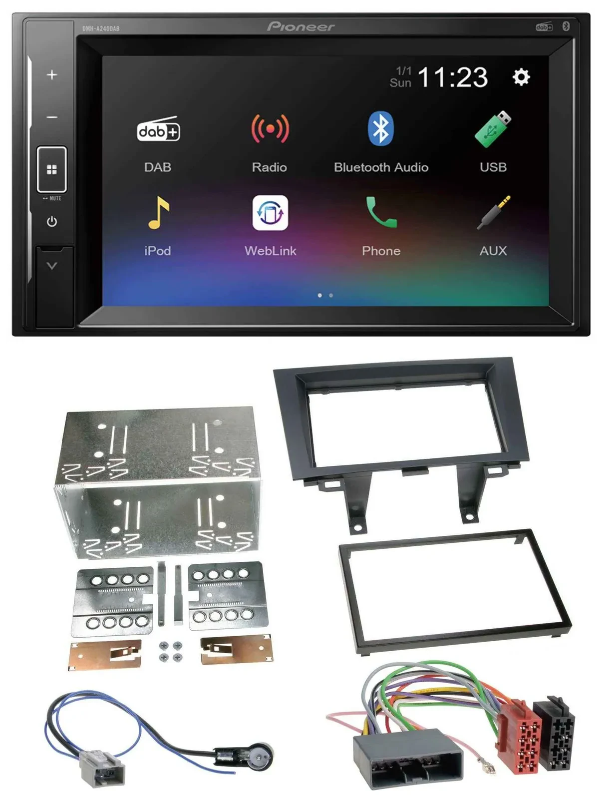 Pioneer DAB MP3 2DIN Bluetooth USB Autoradio für Honda CR-V RE5/RE6/RE7 06-12