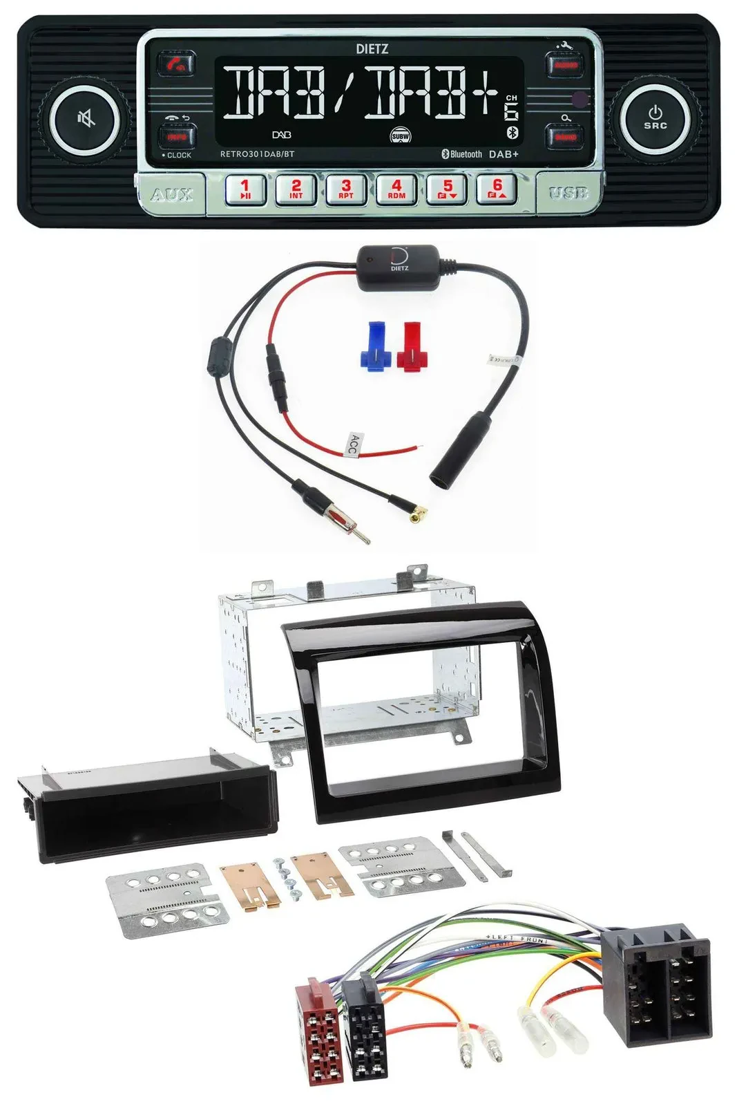 Dietz MP3 DAB Bluetooth USB Autoradio für Peugeot Boxer Citroen Jumper Fiat Duca