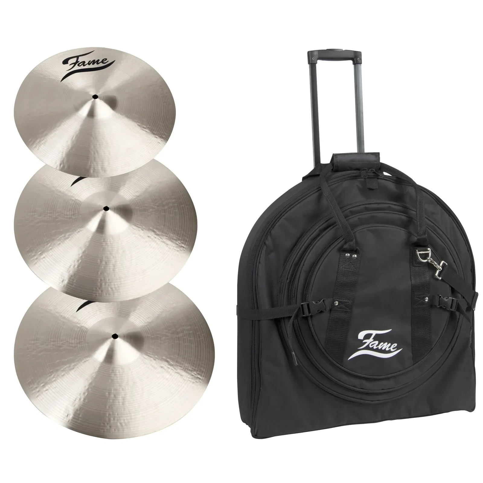 B20 Pack 14" 16" 18" Cymbal Set B20 Bronze Handhammered Medium Bag Pad