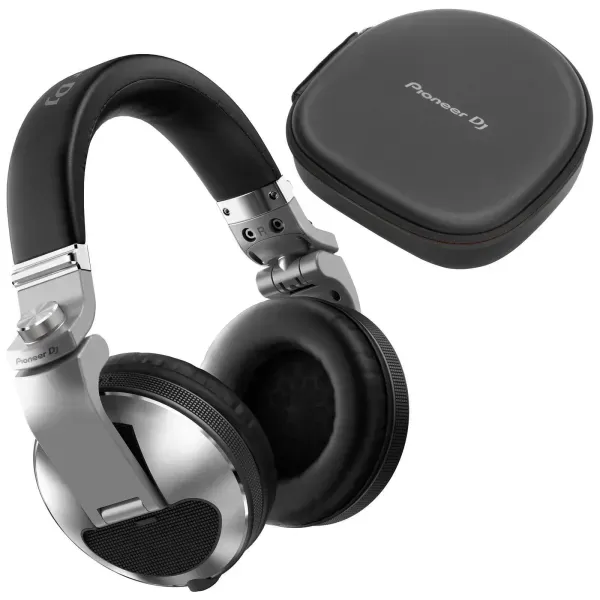 Pioneer DJ HDJ X10 Professional Over Ear DJ Headphones Silver w Carrying Case SKIFMUSIC 580360