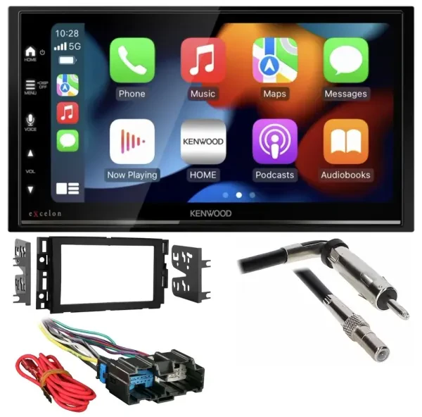 2007-2013 Chevrolet Silverado Kenwood Double DIN Bluetooth Car Stereo Upgrade