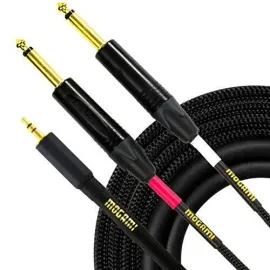 Mogami GOLD 3.5 2 TS3.5 TRS to Dual 1/4 TS Mono Phone Plug Cable