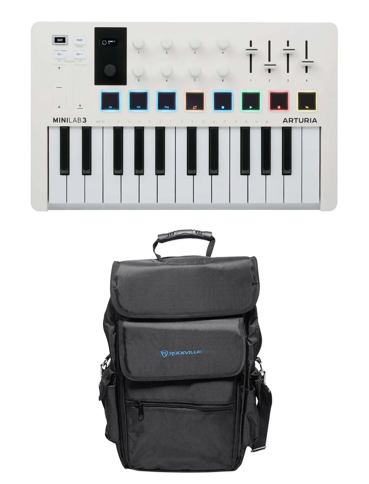 Arturia Minilab 3 25-Key USB MIDI Music Production Keyboard Controller+Backpack