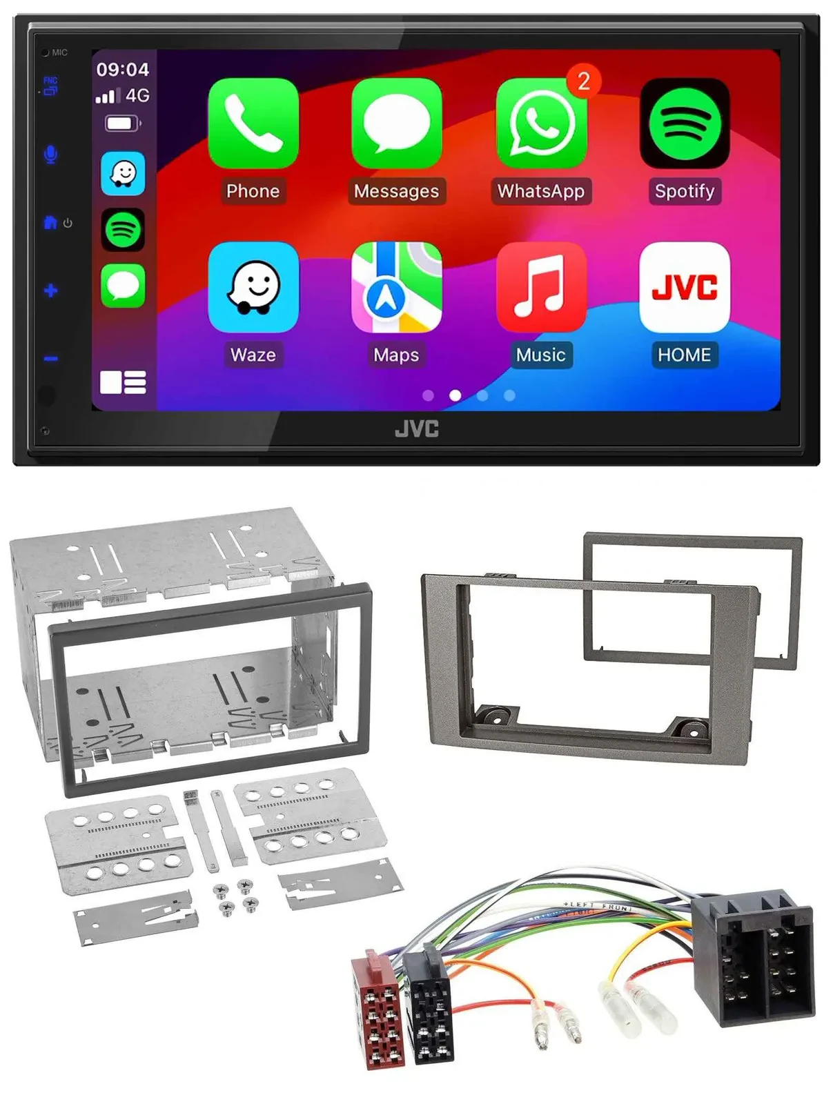 JVC Bluetooth 2DIN MP3 DAB USB Autoradio für Iveco Daily 2006-2014 silber