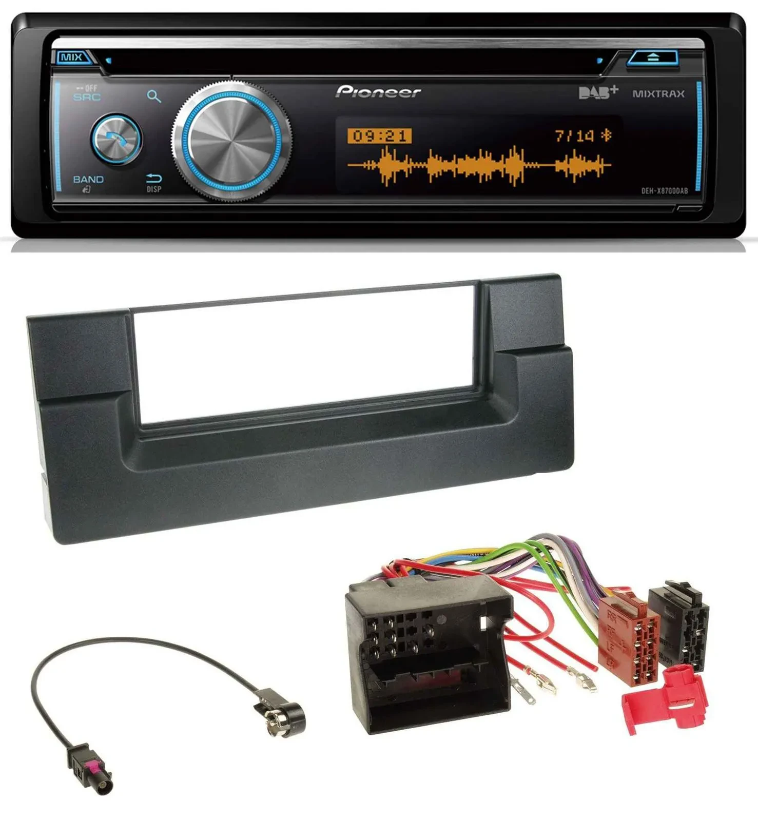 Pioneer MP3 DAB USB CD Bluetooth Autoradio für BMW 5er (E39) X5 (E53) Quadlock