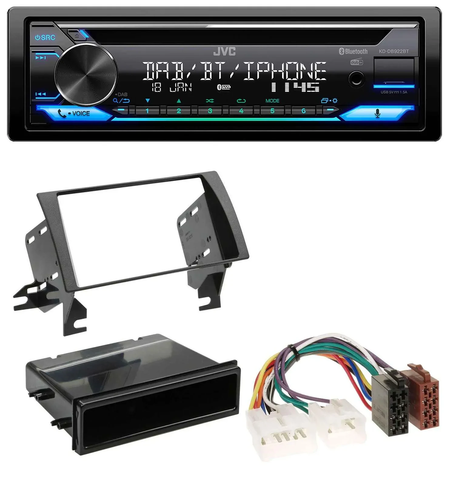 JVC Bluetooth MP3 USB DAB CD Autoradio für Toyota Camry (2002-2006)