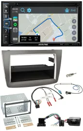 Alpine DAB TMC Bluetooth 2DIN USB Lenkrad Navigation für Alfa Romeo Mito 2008-20