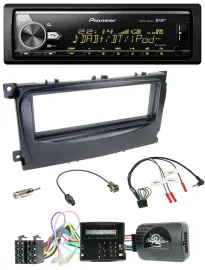Pioneer Bluetooth USB DAB Lenkrad Autoradio für Ford Mondeo S-Max 2007-14 Can-Bu