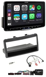 Автомагнитола для Ford Mondeo 00–02 Alpine Bluetooth USB DAB, черный, с поддержкой управления на руле, с нишей